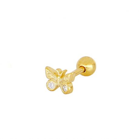 piercing de oro mariposa