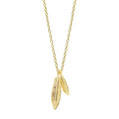 COLLAR FEATHER GOLD