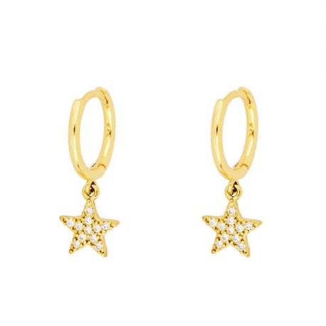 Aros de Estrellas Plata de Ley 925