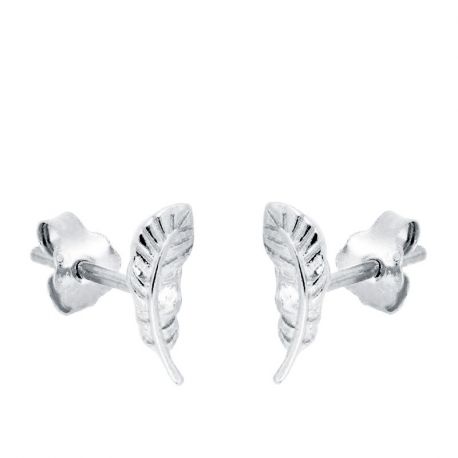 Pendientes Plumas Plata