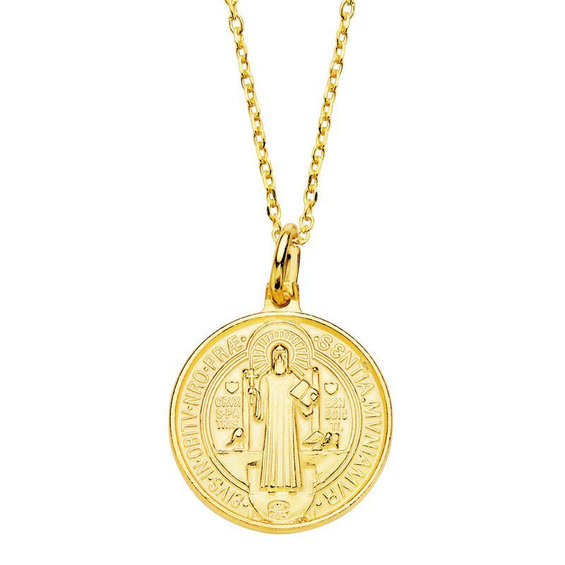 Collar Medalla San Benito Gold