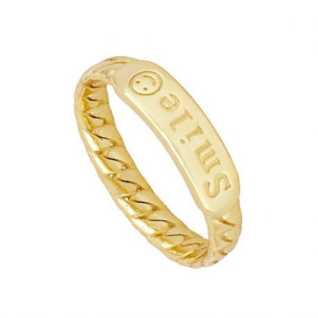 anillo trenzado de oro