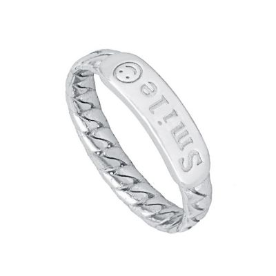 anillo trenzado de plata